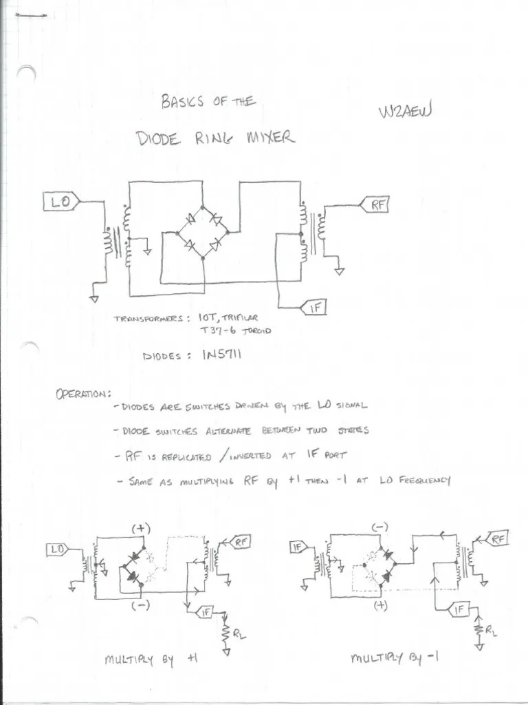 Diode Ring Mixer Operation PDF PDF