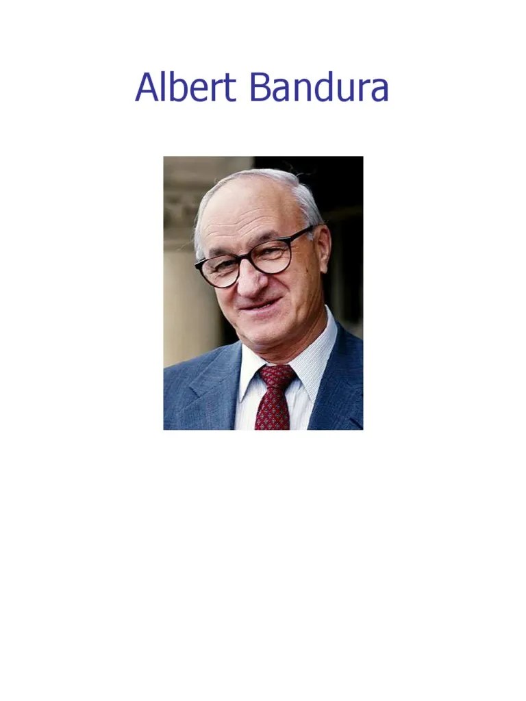 BANDURA, Albert (Terapia Comport a Mental Cognitiva