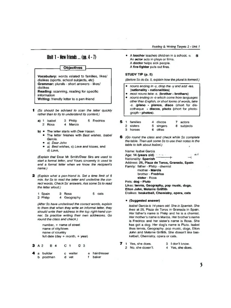 Reading and Writing Targets 1 PDF
