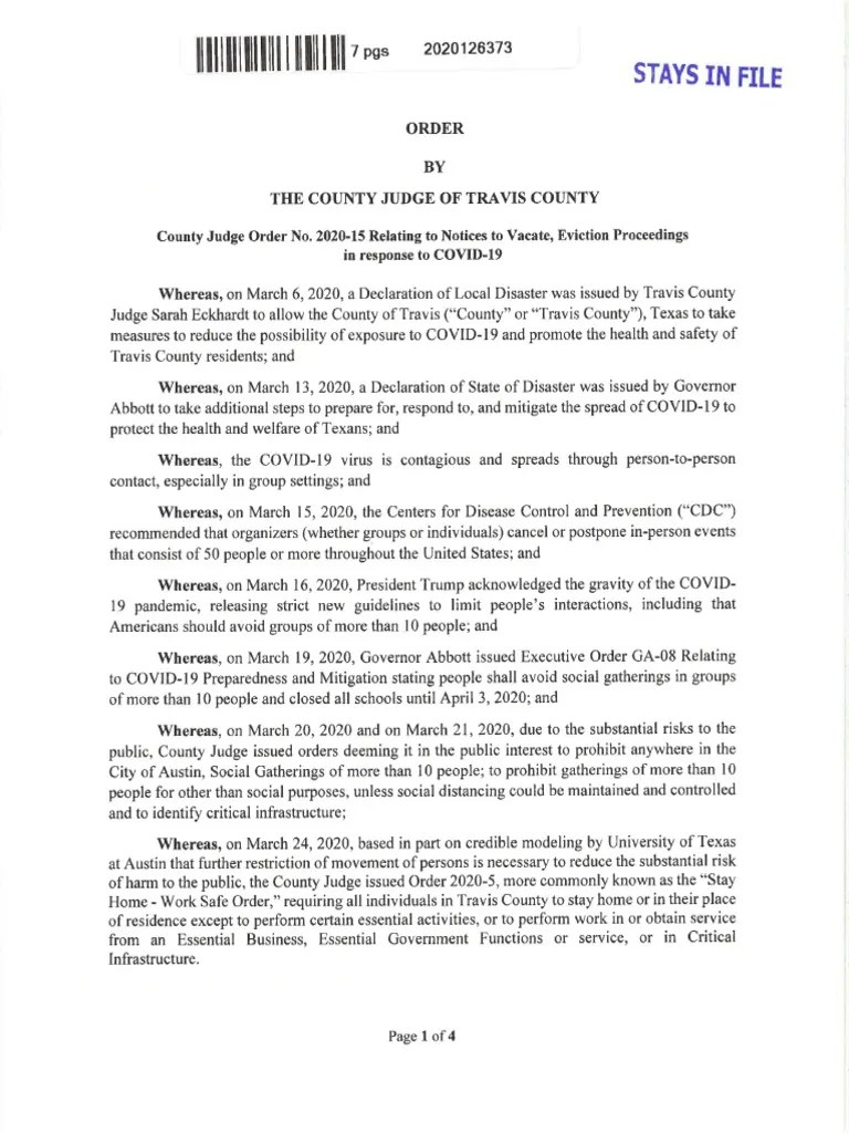 Judges Order Notice To Vacate Eviction PDF