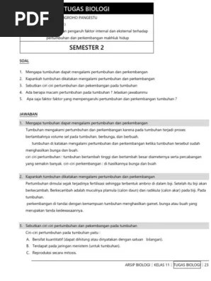 TUGAS BIOLOGI Bima KD 3.1 Sem 2 | PDF