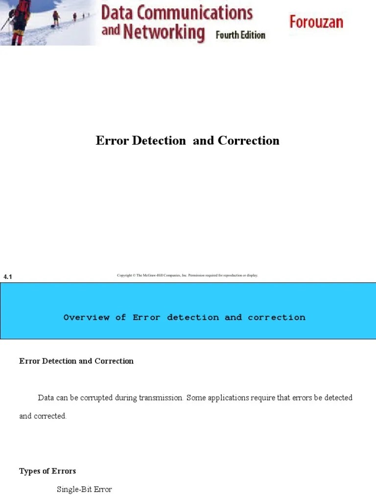 Error Detection Unit 3 PDF Error Detection And Correction