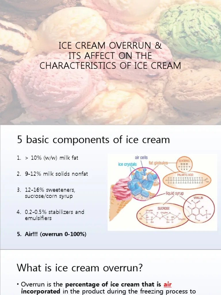 IceCream Overrun PDF Ice Cream Cream