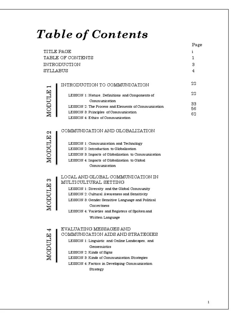 Purposive Communication Learning Module Contents PDF PDF
