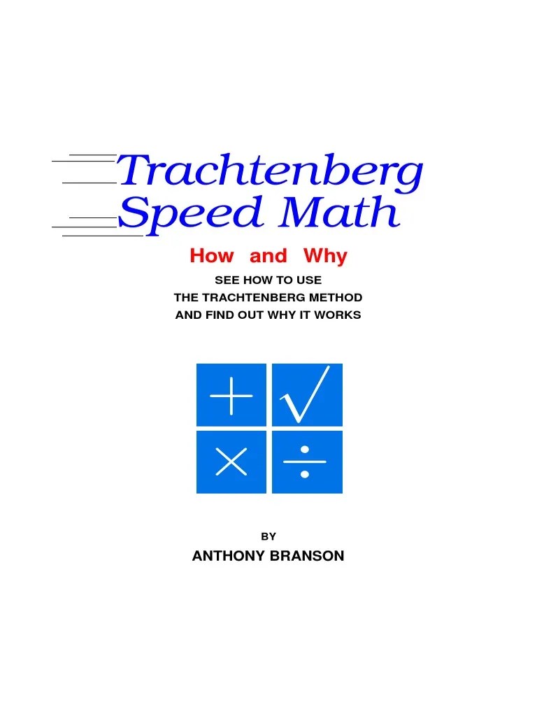 Trachtenberg Math Worksheets Math Lessons And Worksheets