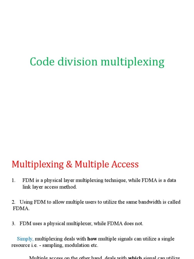 Code Division Multiplexing PDF