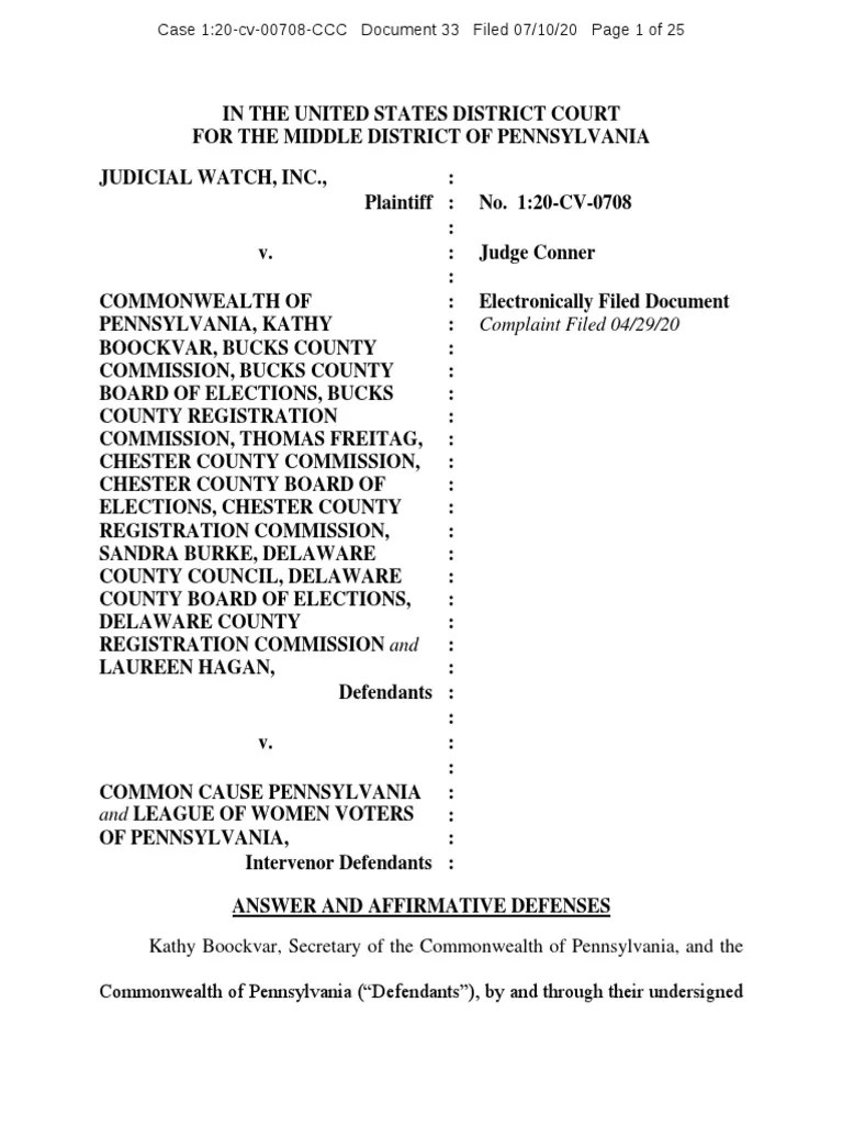 DOS Rebuttal PDF Affirmative Defense Pleading