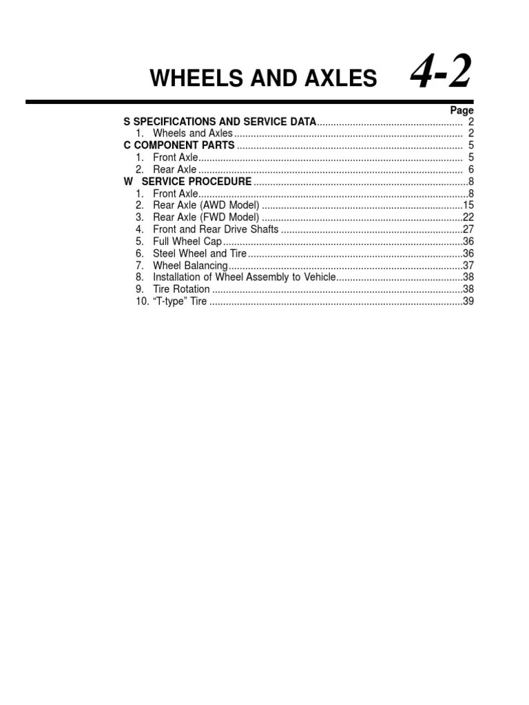 Wheels and Axles PDF Axle Nut (Hardware)