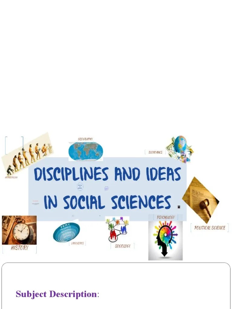 Discipline and Ideas in The Social Sciences Social Science Institution