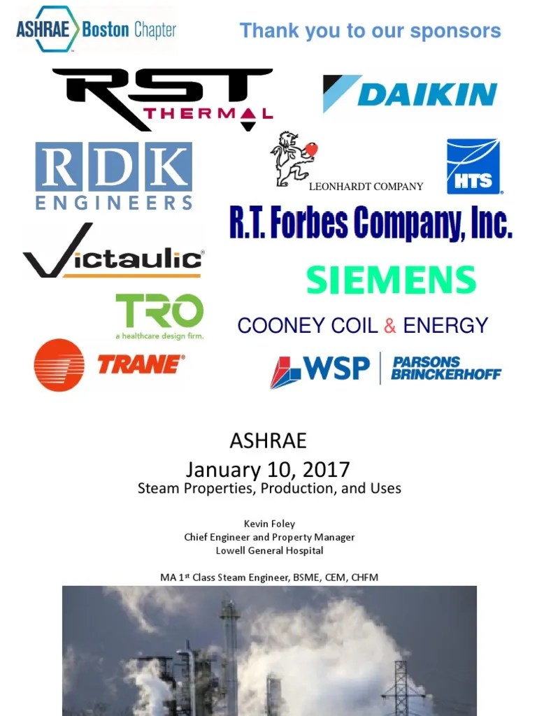 20170110 ASHRAE Presentation Rev1 PDF Steam Boiler
