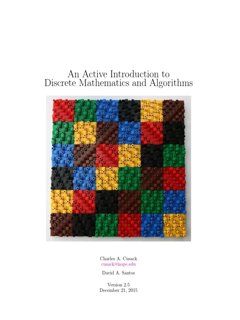 Active Intro To Discrete Math and Algorithms PDF Mathematical Proof