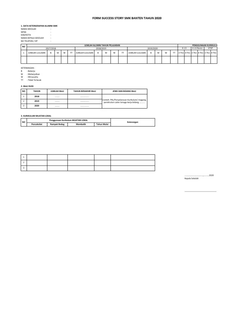 FORM SUCCSESS STORY 2020