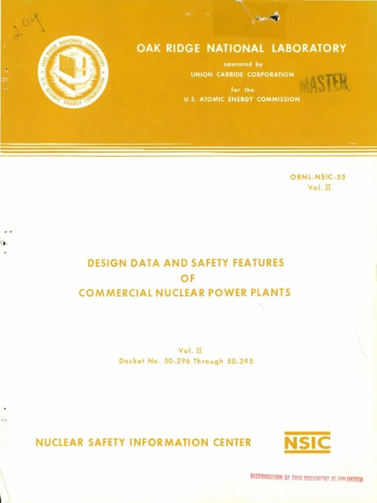 Design Data & Safety Features of Commercial Nuclear Power Plants - Vol