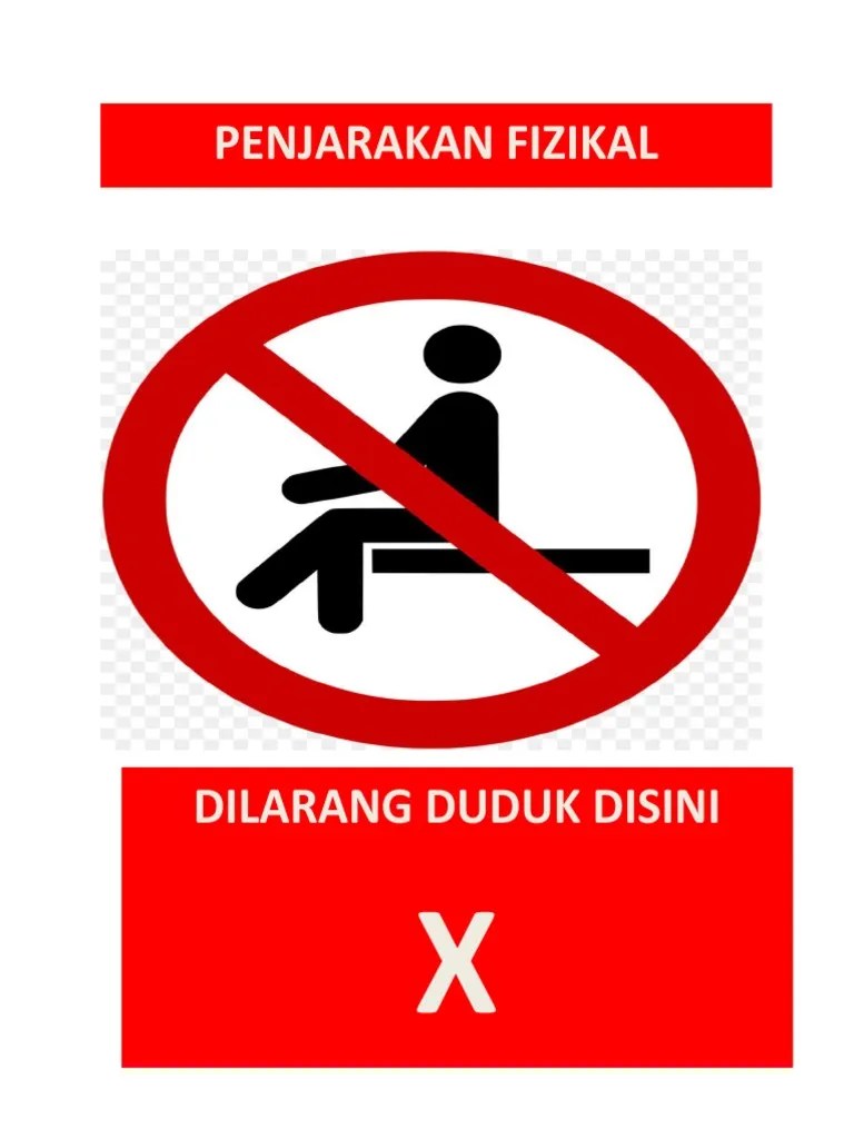 POSTER KERUSI DILARANG DUDUK Covid | PDF