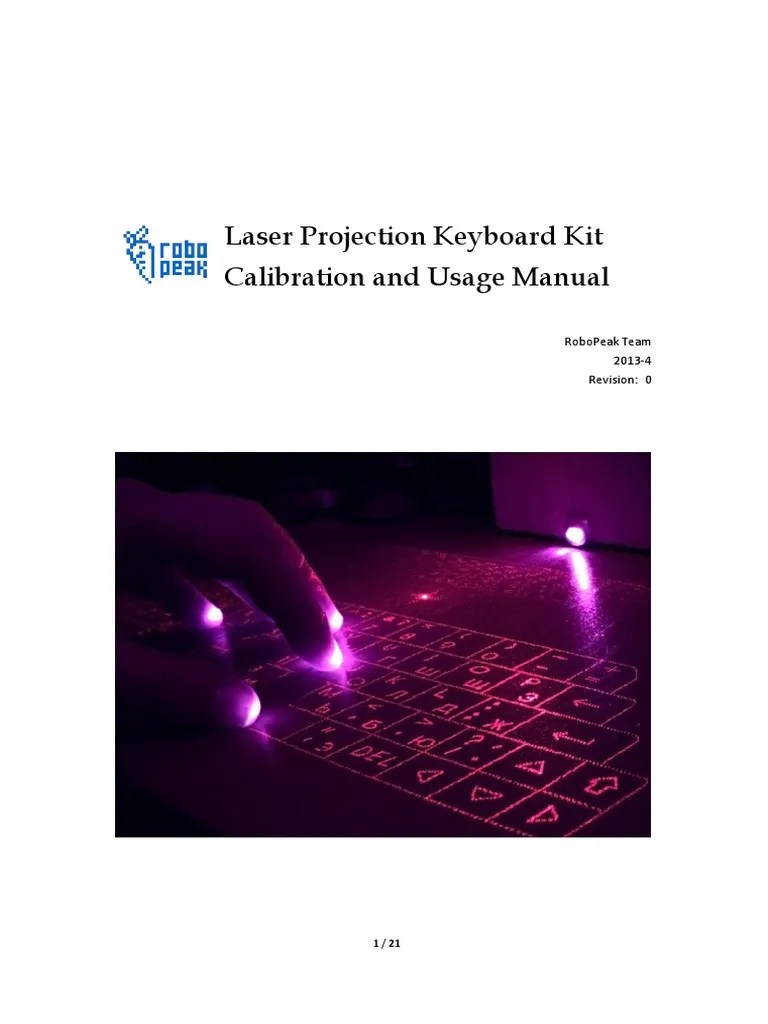 Laser Projection Keyboard Kit Calibration and Usage Manual RoboPeak