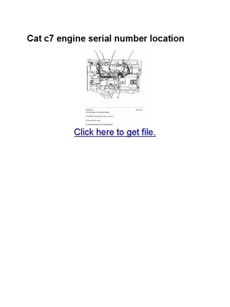 Cat c7 Engine Serial Number Location PDF PDF Diesel Engine Engines