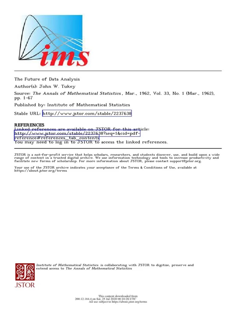 The Future Of Data Analysis Pdf Data Analysis Statistics