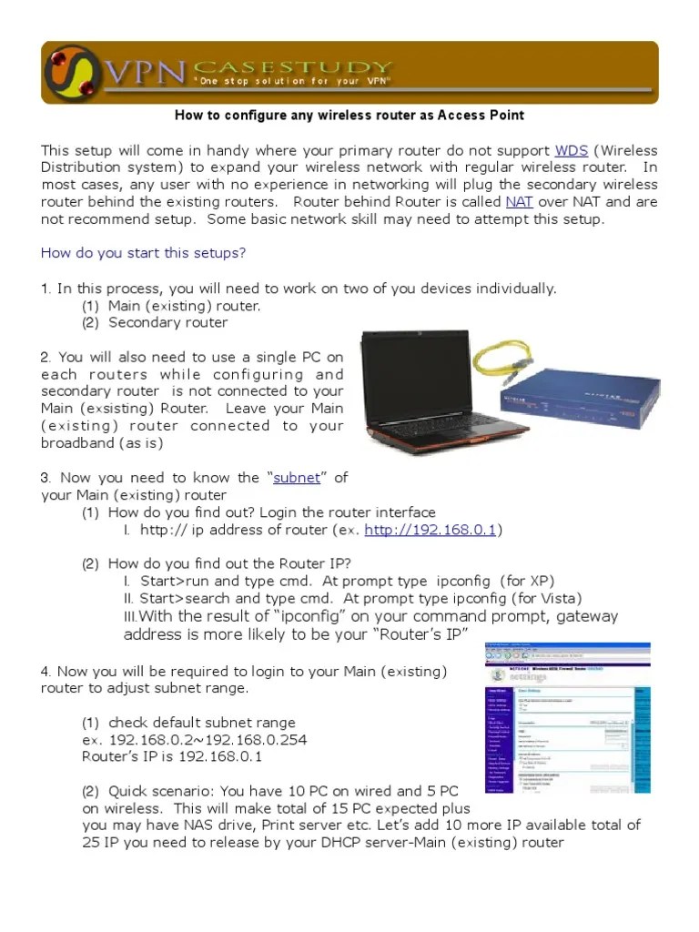 How To Access Point PDF Wireless Access Point Ip Address