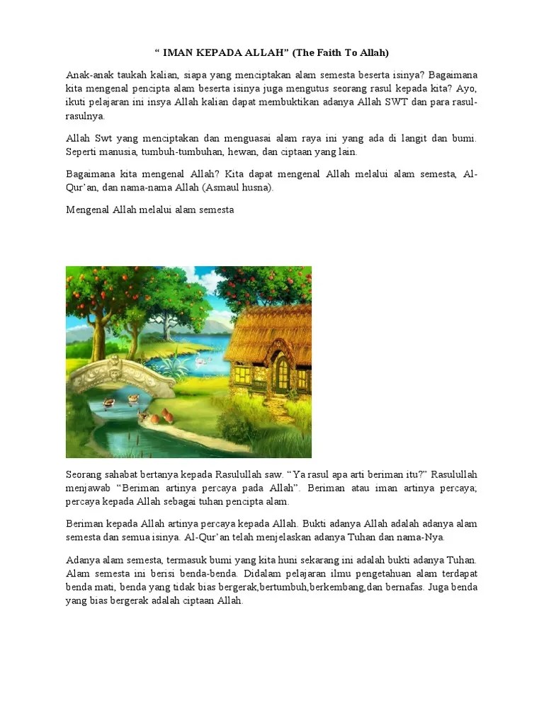 IMAN KEPADA ALLAH (The Faith To Allah) | PDF