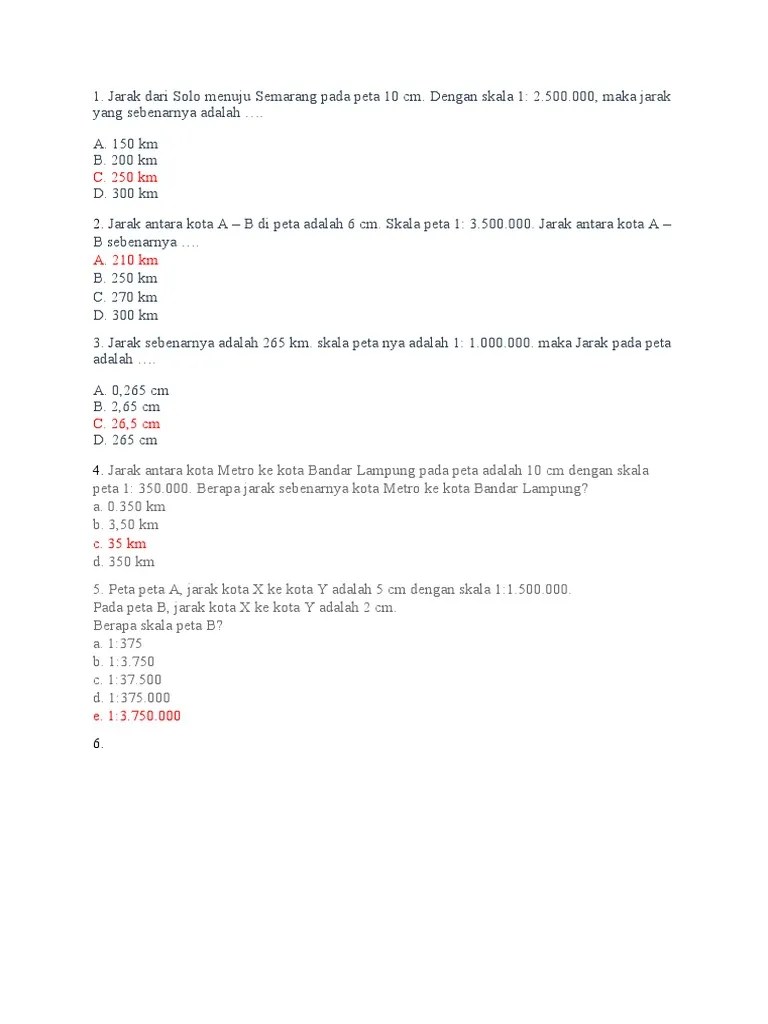 Soal Skala Peta | PDF
