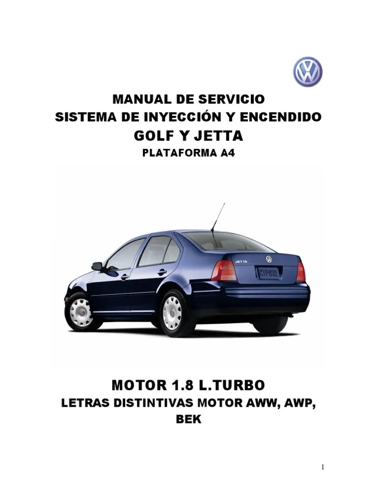 Golf-Jetta 1.8 L. Turbo PDF | PDF | Acelerador | Inyección de combustible