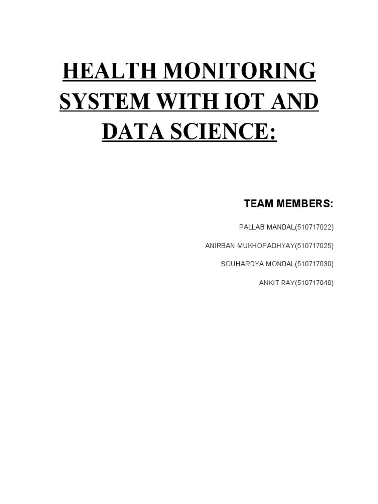 Health Monitoring System With Iot and Data Science PDF Amplifier