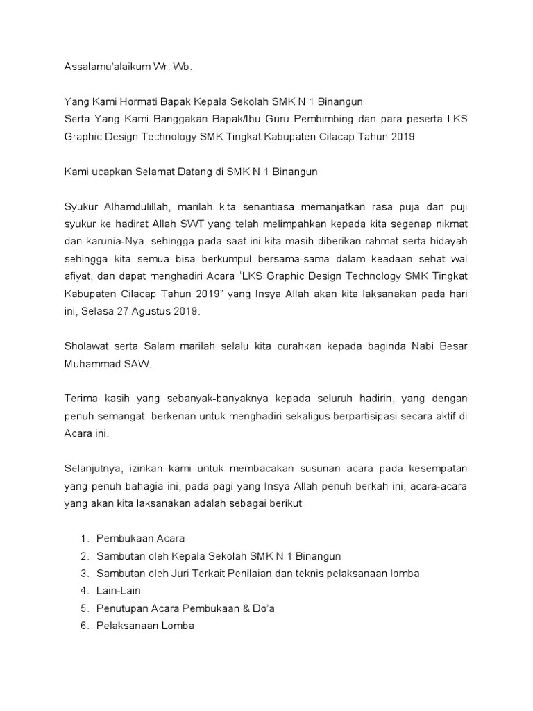 Naskah MC LKS SMK | PDF