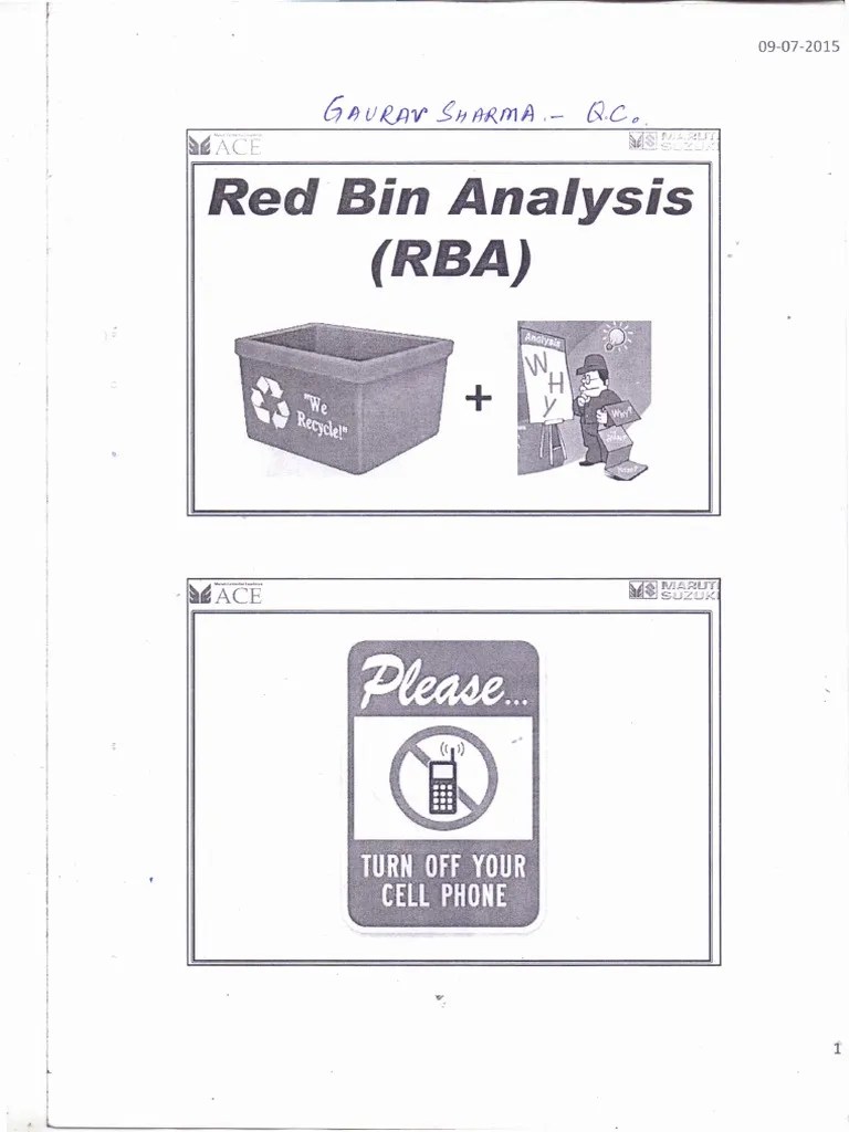 Red Bin AnalysisMace PDF Brainstorming Business Process