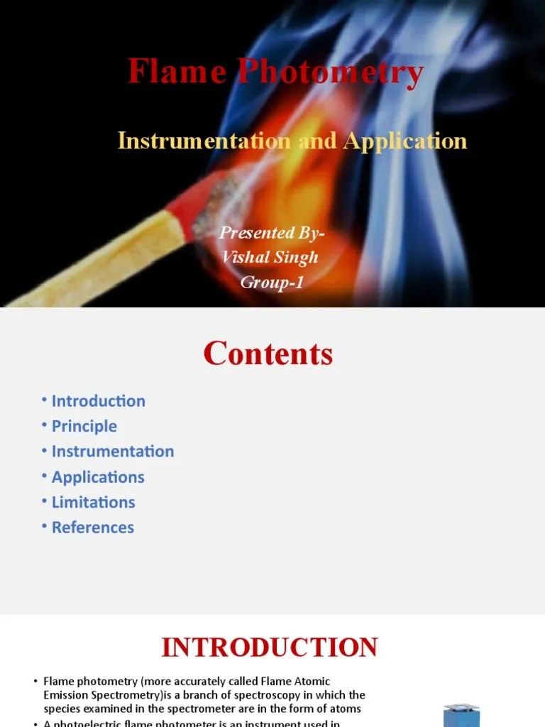Instrumentation and Application of Flame Photometer PDF Emission Spectrum Sodium