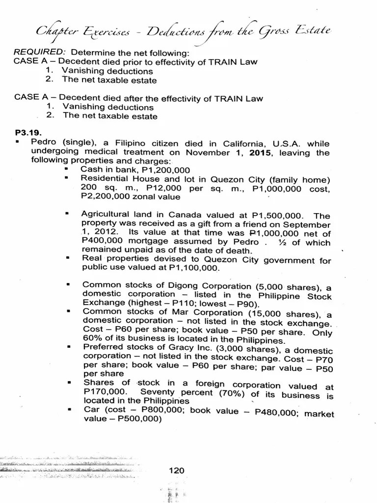 Activity Gross Estate of A Single Decedent PDF