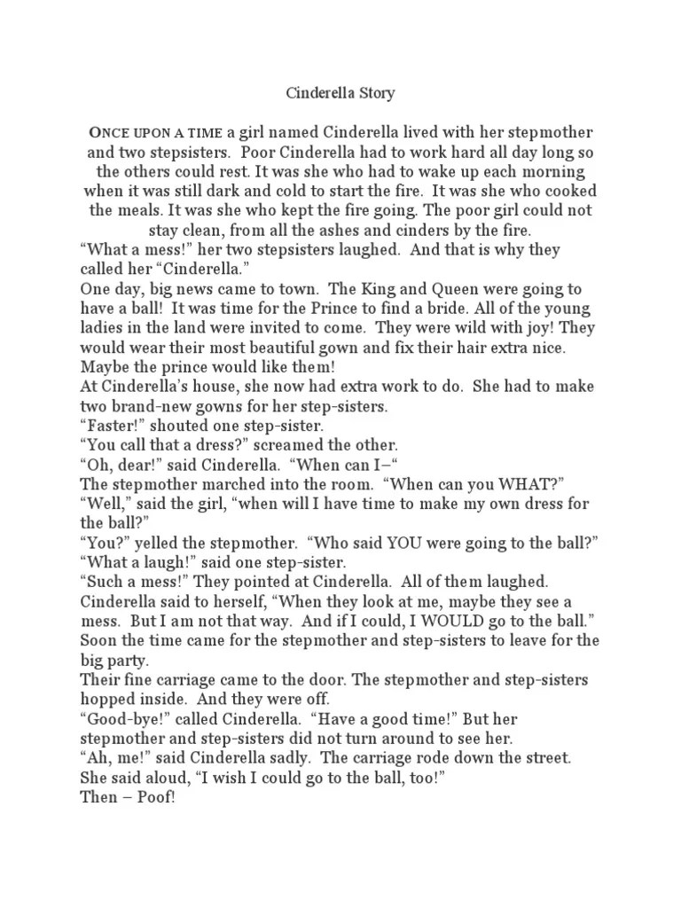 Cinderella Story PDF Cinderella