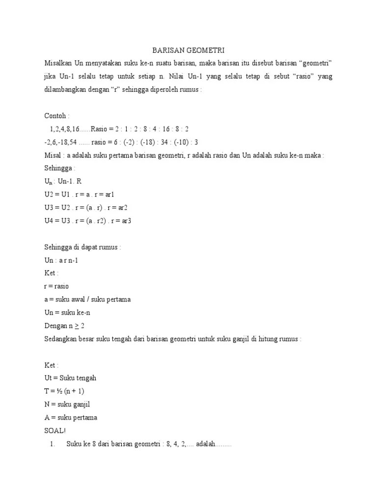 Barisan Geometri | PDF