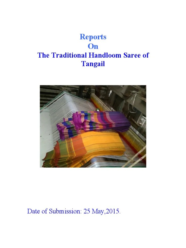 Reports On The Traditional Handloom Saree of Tangail PDF Weaving