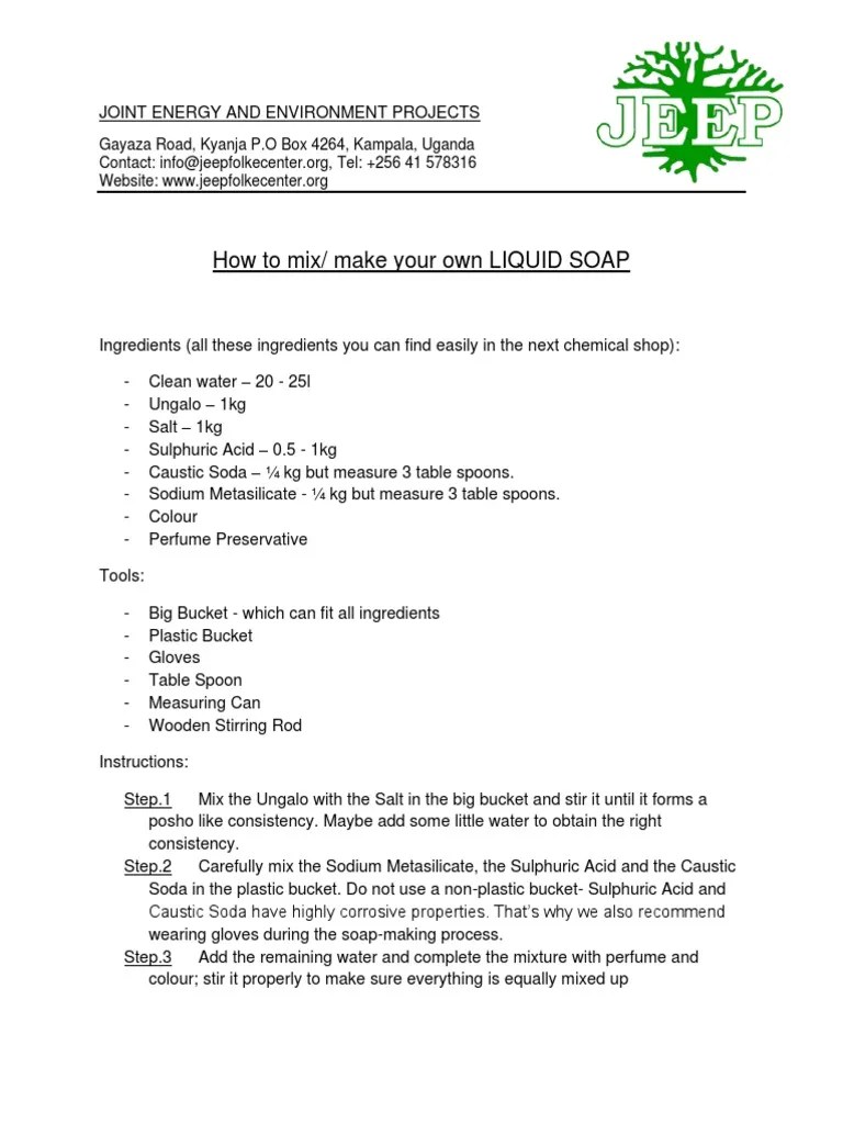 How To Mix/ Make Your Own LIQUID SOAP Gayaza Road, Kyanja P.O Box 4264