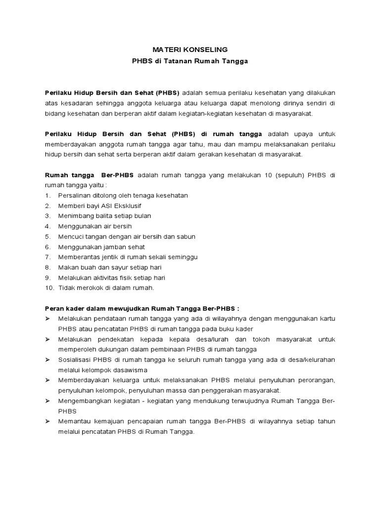 Materi PHBS | PDF