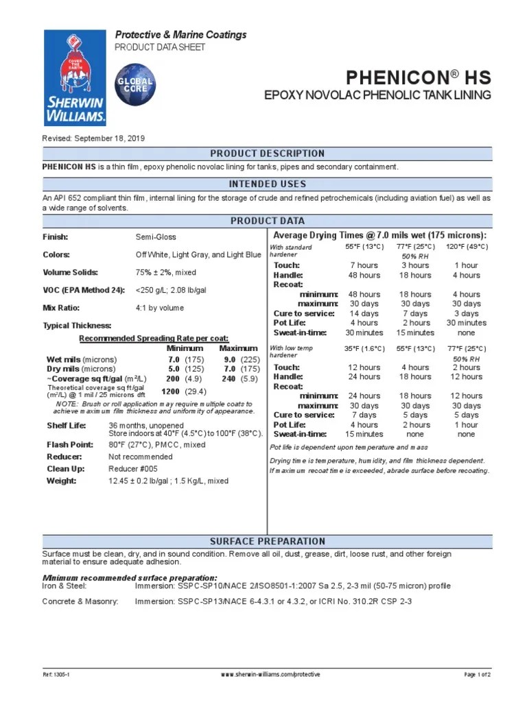 Phenicon HS EN PDF PDF Epoxy Cookware And Bakeware