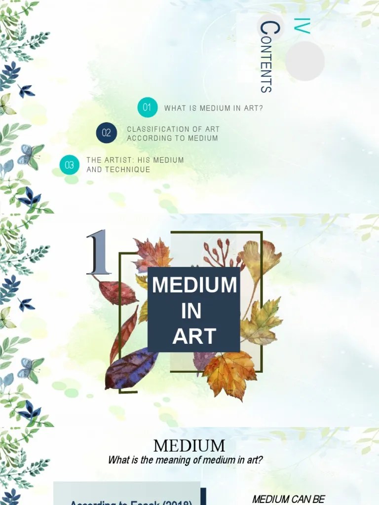 What Is Medium in Art? PDF Paintings Paint