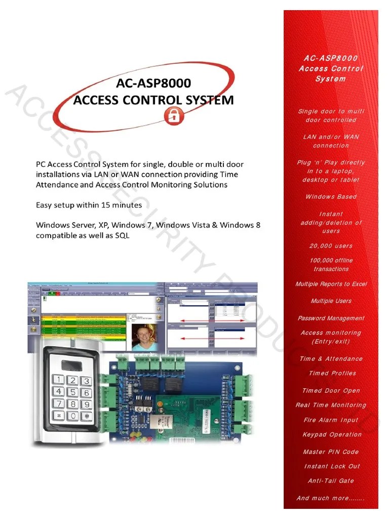 AC ASP8000 Manual 2015 PDF PDF Access Control Relay