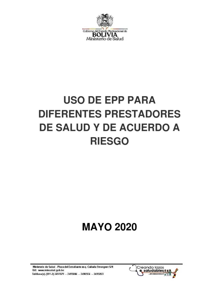 Anexo 6 TB MINSA USO EPP PARA DIFERENTES SERVIDORES SALUD PDF