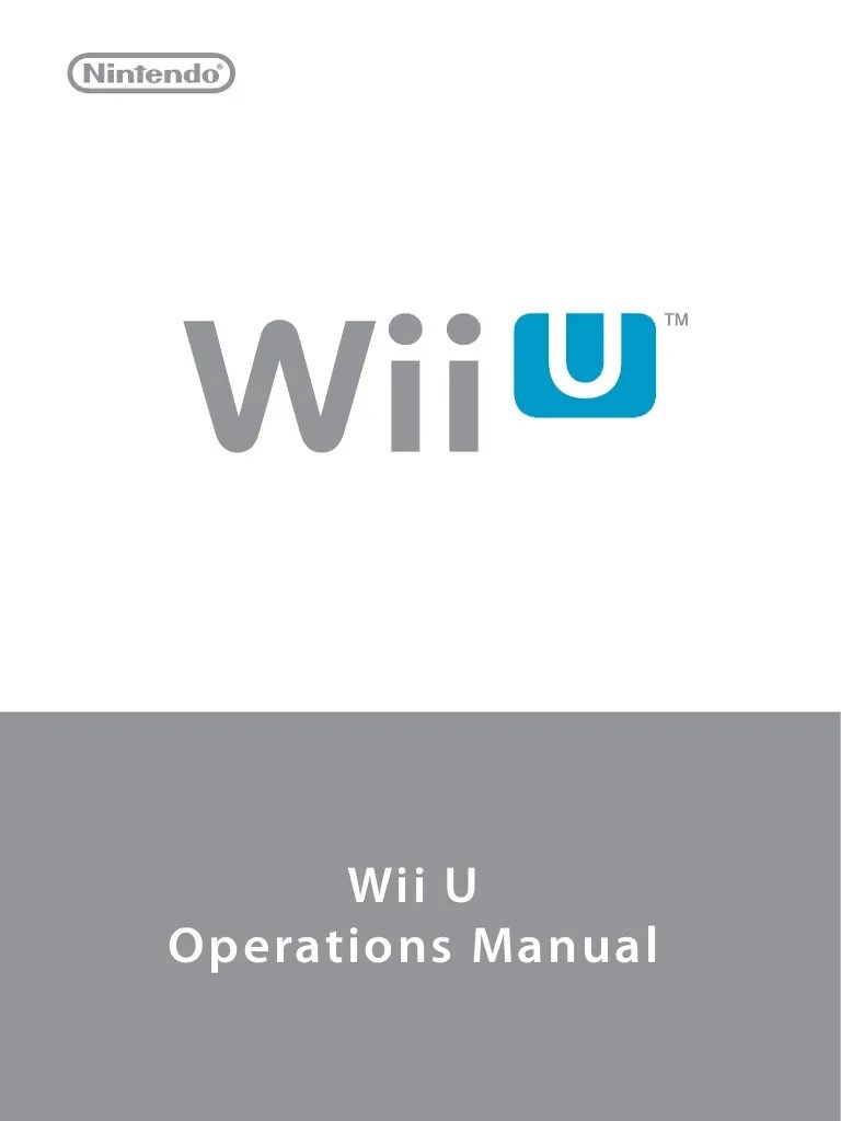 Wii U Operations Manual | PDF | Wii | Nintendo Hardware