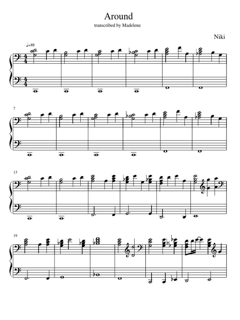 Niki Around Piano Sheet Instrumental PDF PDF