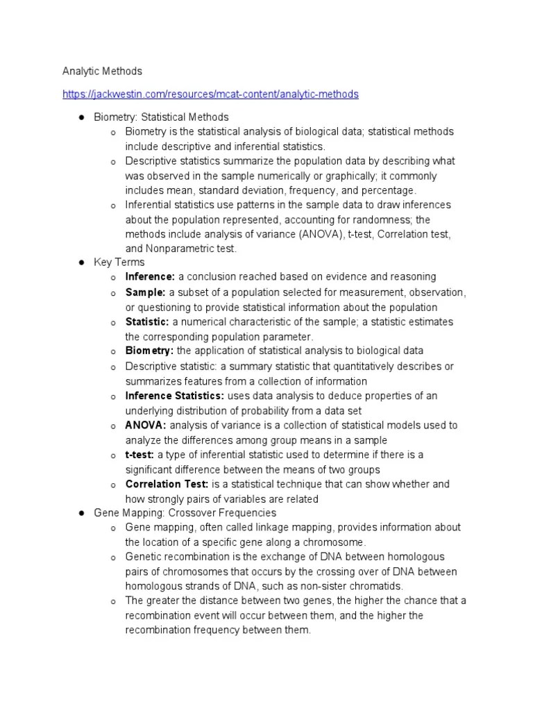 Jack Westin MCAT Content Biology PDF Dominance Zygosity