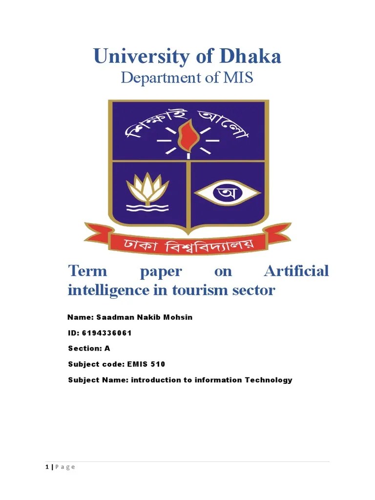 Artificial Intelligence Term Paper PDF Artificial Intelligence
