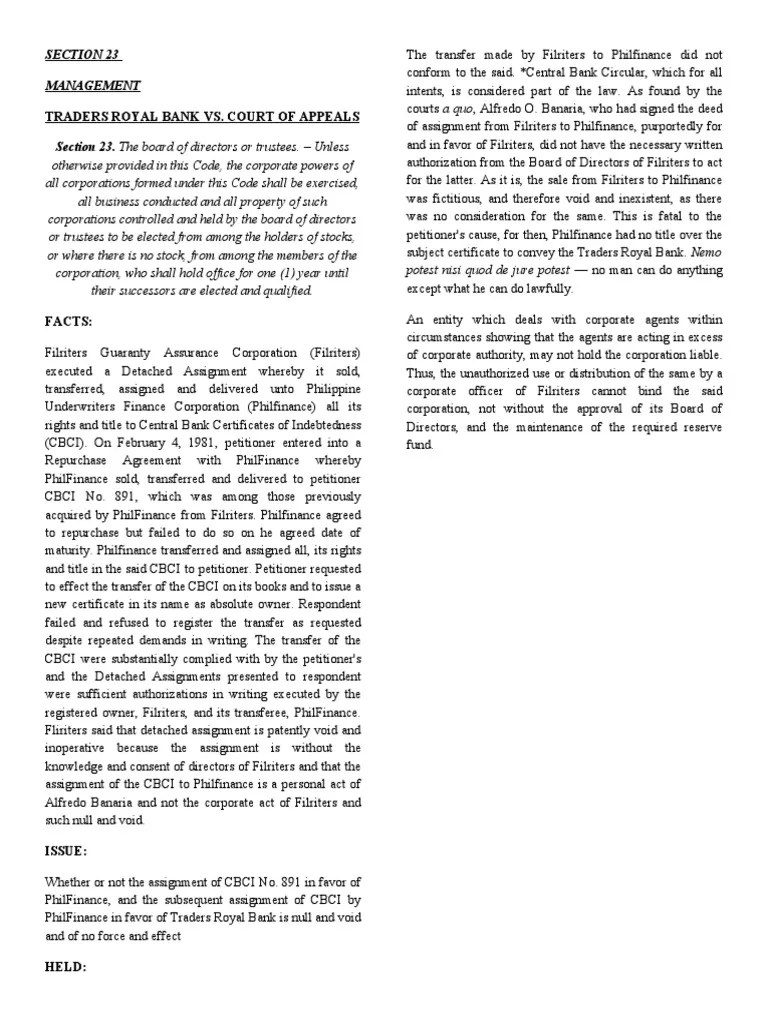 Sections2230 Corpo Case Digests PDF Statute Of Limitations