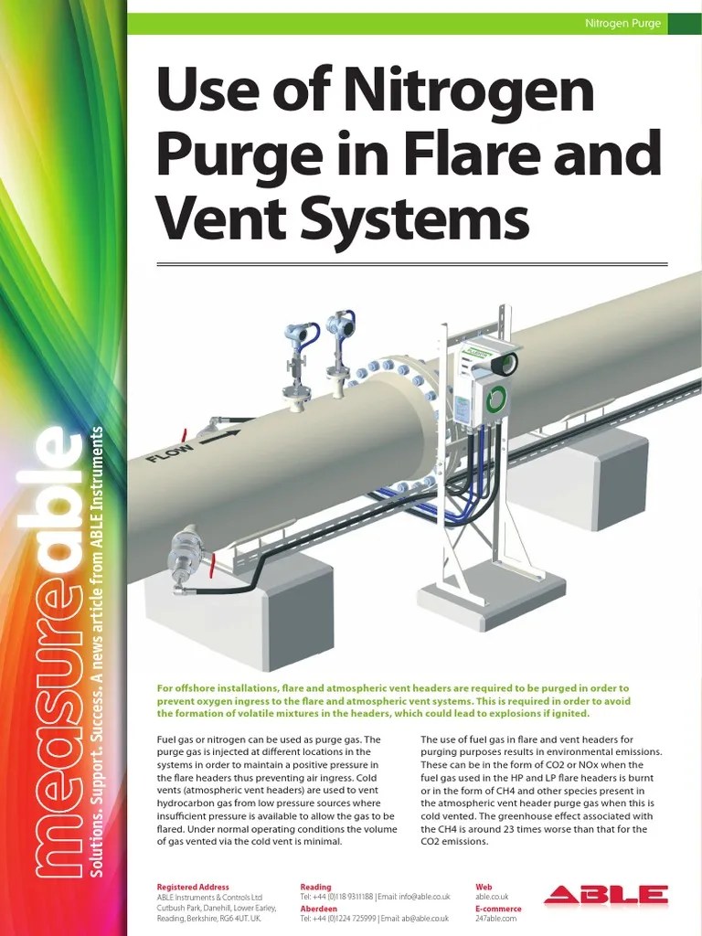 Use of Nitrogen Purge in Flare and Vent Systems PDF N Ox Flow