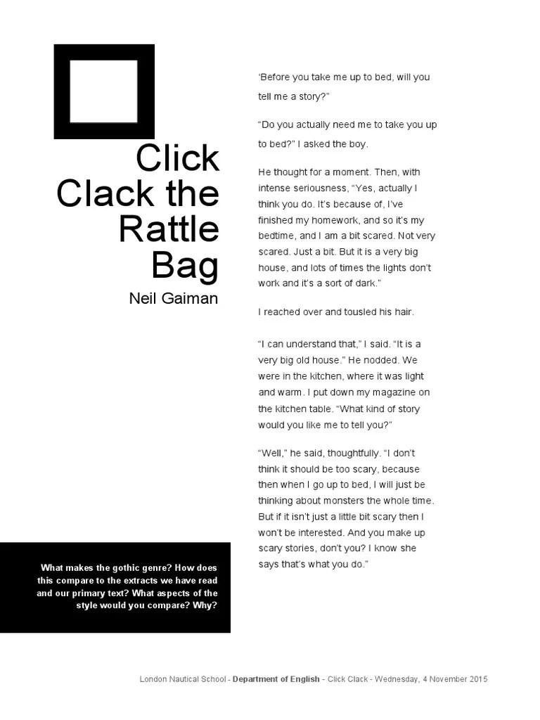 Click Clack The Rattle Bag Neil Gaiman PDF