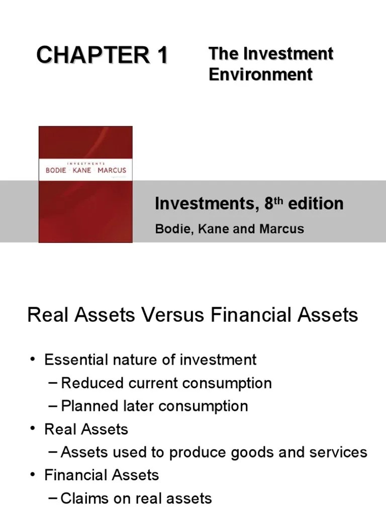 Understanding the Investment Landscape An Overview of Real Assets, Financial Assets, Financial