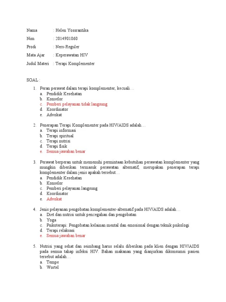 Helen Yossrantika Soal HIV (Terapi Komplementer)