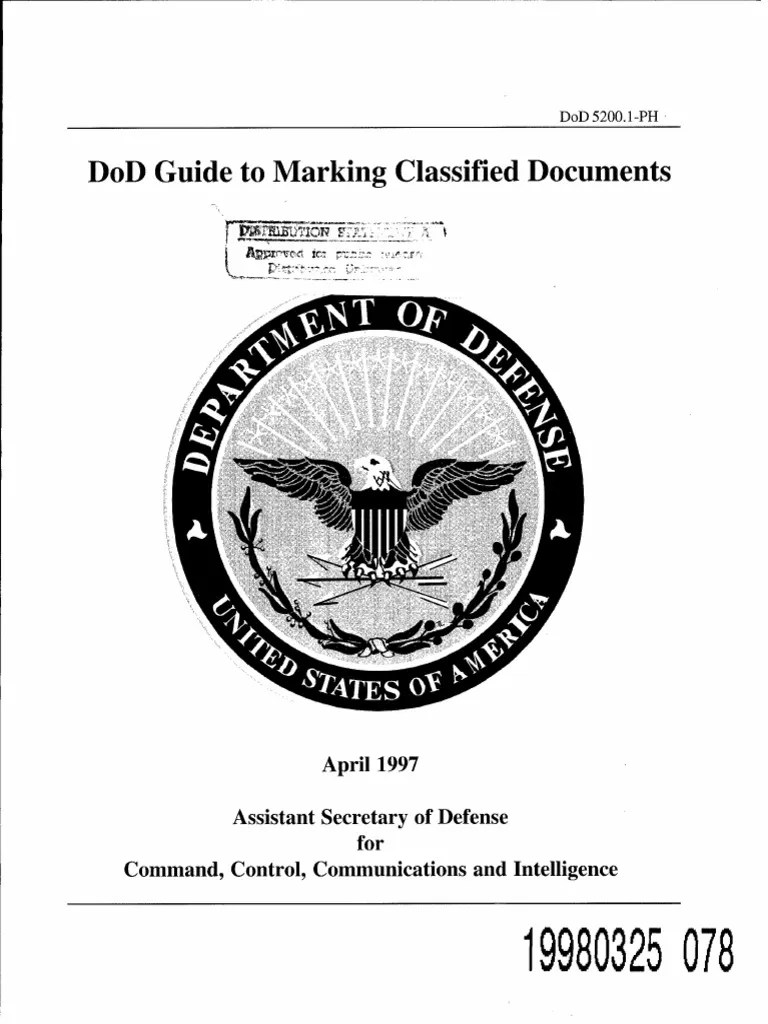 Guidance on Properly Marking Classified Documents Instructions for