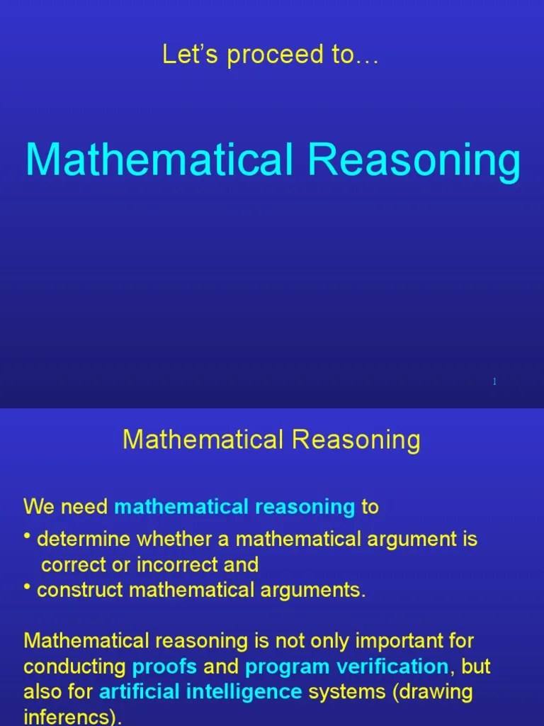 Mathematical Reasoning PDF Mathematical Proof Theorem